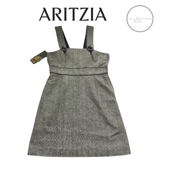 Aritzia Dresses & Skirts - TALULA Aritzia Tweed Overall Jumper Wool Blend Dress size 2